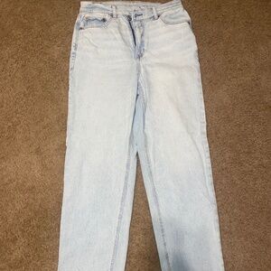 American Eagle Highest Rise Baggy Straight Jeans size 8